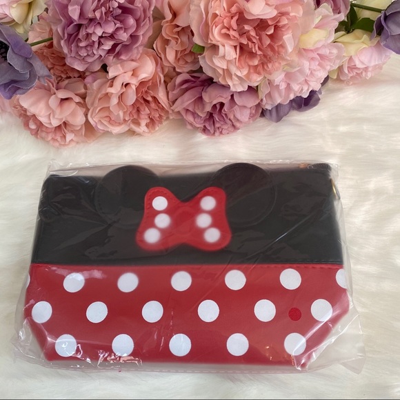 Minnie Mouse Red & Black Makeup Cosmetic Bag - Picture 6 of 8